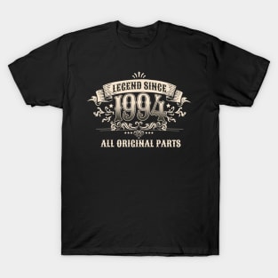 Retro Vintage Birthday Legend Since 1994 T-Shirt